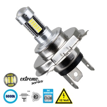 GloboStar® 81413 Λάμπα Αυτοκίνητου H4 3rd Generation Can-Bus Extreme Series LED 30 SMD 4014 6W 900lm 360° DC 12V IP20 Ψυχρό Λευκό 6000K GloboStar® 81413 Λάμπα Αυτοκίνητου H4 3rd Generation Can-Bus Extreme Series LED 30 SMD 4014 6W 900lm 360° DC 12V IP20 Ψυχρό Λευκό 6000K