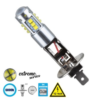 GLOBOSTAR® H1 81433 Λάμπα H1 CANbus LED 15W 1850lm 360° DC 12V IP20 Ψυχρό Λευκό 6000K - 16 x CREE XBD Chip - Μ2.4 x Π2.4 x Υ6.9cm - 1 Χρόνο Εγγύηση GLOBOSTAR® H1 81433 Λάμπα H1 CANbus LED 15W 1850lm 360° DC 12V IP20 Ψυχρό Λευκό 6000K - 16 x CREE XBD Chip - Μ2.4 x Π2.4 x Υ6.9cm - 1 Χρόνο Εγγύηση