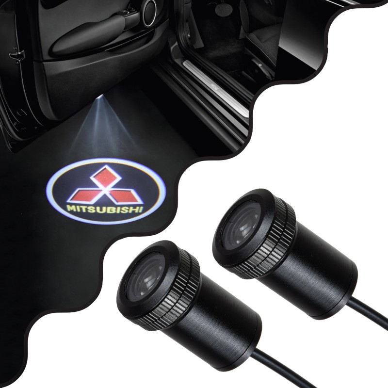 GLOBOSTAR® GHOSTLOGO 81615 Projector Προβολής Μάρκας Αυτοκινήτου "MITSUBISHI" LED 2.5W/5W 100lm/200lm 45° DC 12V Αδιάβροχο IP65 Ψυχρό Λευκό 6000K - CREE XHP35 Chip - Μ2.2 x Π3.4 x Υ2.2cm / Q1.9cm - Πακέτο 2 Τεμαχίων - 1 Χρόνο Εγγύηση
