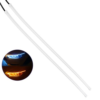 GloboStar® 81725 Σετ 2 ΕΛΑΣΤΙΚΑ - FLEXIBLE DRL + FLASH TURN LIGHT LED CREE COB 60cm 12W 1800lm 360° DC 12V Αδιάβροχα IP65 Πορτοκαλί - Ψυχρό Λευκό 6000K GloboStar® 81725 Σετ 2 ΕΛΑΣΤΙΚΑ - FLEXIBLE DRL + FLASH TURN LIGHT LED CREE COB 60cm 12W 1800lm 360° DC 12V Αδιάβροχα IP65 Πορτοκαλί - Ψυχρό Λευκό 6000K