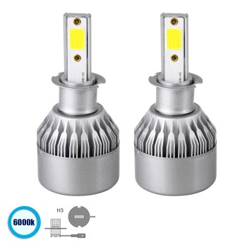 GloboStar® 82001 H3 C6 Line KIT Βασικού Φωτισμού Αυτοκινήτου & Φορτηγού 1st Generation Can-Bus Series LED CREE CXB COB 72W 7600lm DC 8-48V Αδιάβροχο IP65 Ψυχρό Λευκό 6000K GloboStar® 82001 H3 C6 Line KIT Βασικού Φωτισμού Αυτοκινήτου & Φορτηγού 1st Generation Can-Bus Series LED CREE CXB COB 72W 7600lm DC 8-48V Αδιάβροχο IP65 Ψυχρό Λευκό 6000K