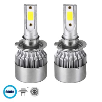 GloboStar® 82003 H7 C6 Line KIT Βασικού Φωτισμού Αυτοκινήτου & Φορτηγού 1st Generation Can-Bus Series LED CREE CXB COB 72W 7600lm DC 8-48V Αδιάβροχο IP65 Ψυχρό Λευκό 6000K GloboStar® 82003 H7 C6 Line KIT Βασικού Φωτισμού Αυτοκινήτου & Φορτηγού 1st Generation Can-Bus Series LED CREE CXB COB 72W 7600lm DC 8-48V Αδιάβροχο IP65 Ψυχρό Λευκό 6000K