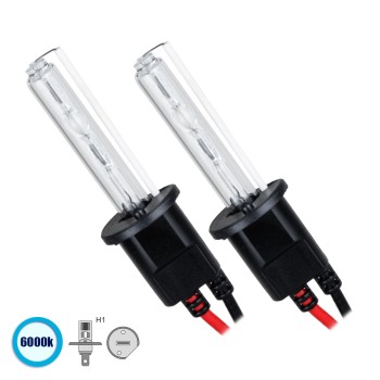 GLOBOSTAR® HID 84000 Λάμπα Xenon H1 Super Vision Υψηλής Φωτεινότητας +30% 35W/70W 3500lm/7000lm 360° DC 12-24V Αδιάβροχο IP65 Ψυχρό Λευκό 6000K - Μ2.3 x Π2 x Υ7.1cm - Πακέτο 2 Τεμαχίων - 2 Χρόνια Εγγύηση GLOBOSTAR® HID 84000 Λάμπα Xenon H1 Super Vision Υψηλής Φωτεινότητας +30% 35W/70W 3500lm/7000lm 360° DC 12-24V Αδιάβροχο IP65 Ψυχρό Λευκό 6000K - Μ2.3 x Π2 x Υ7.1cm - Πακέτο 2 Τεμαχίων - 2 Χρόνια Εγγύηση