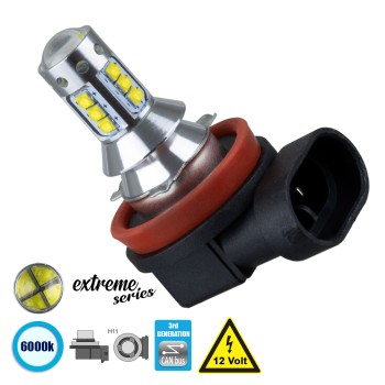 GloboStar® 81441 Λάμπα Αυτοκίνητου H16 3rd Generation Can-Bus Extreme Series LED 16 CREE XBD 15W 2115lm 360° DC 12V IP20 Ψυχρό Λευκό 6000K GloboStar® 81441 Λάμπα Αυτοκίνητου H16 3rd Generation Can-Bus Extreme Series LED 16 CREE XBD 15W 2115lm 360° DC 12V IP20 Ψυχρό Λευκό 6000K