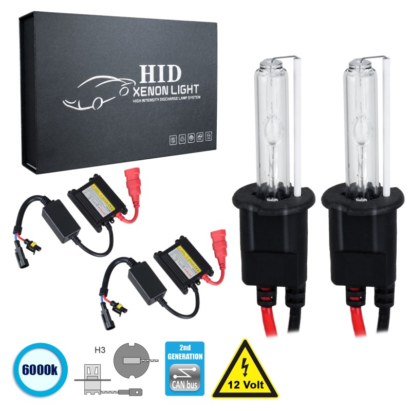 GloboStar® 84101 H3 CB Line KIT Βασικού Φωτισμού Αυτοκινήτου & Μοτοσυκλέτας 2nd Generation Can-Bus Series XENON 70W 6400lm DC 9-16V Αδιάβροχο IP65 Ψυχρό Λευκό 6000K GloboStar® 84101 H3 CB Line KIT Βασικού Φωτισμού Αυτοκινήτου & Μοτοσυκλέτας 2nd Generation Can-Bus Series XENON 70W 6400lm DC 9-16V Αδιάβροχο IP65 Ψυχρό Λευκό 6000K