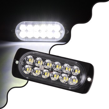 GloboStar® 85263 PRO Series Μπάρα Σήμανσης Οχήματος Ασθενοφόρου για Αυτοκίνητα & Φορτηγά Φωτισμού STROBE LED SMD 3030 12W DC 12-24V Αδιάβροχη IP65 Ψυχρό Λευκό 6000K GloboStar® 85263 PRO Series Μπάρα Σήμανσης Οχήματος Ασθενοφόρου για Αυτοκίνητα & Φορτηγά Φωτισμού STROBE LED SMD 3030 12W DC 12-24V Αδιάβροχη IP65 Ψυχρό Λευκό 6000K