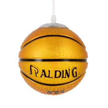 GLOBOSTAR® SPALDING NBA 00645 Παιδικό Κρεμαστό Φωτιστικό Οροφής με Ντουί 1 x E27 AC 220-240V IP20 - Πορτοκαλί & Μαύρο - Μ18 x Π18 x Υ18cm GLOBOSTAR® SPALDING NBA 00645 Παιδικό Κρεμαστό Φωτιστικό Οροφής με Ντουί 1 x E27 AC 220-240V IP20 - Πορτοκαλί & Μαύρο - Μ18 x Π18 x Υ18cm