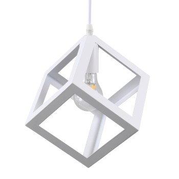 GLOBOSTAR® CUBE 00802 Μοντέρνο Κρεμαστό Φωτιστικό Οροφής με Ντουί 1 x E27 AC 220-240V IP20 - Λευκό - Μ25 x Π25 x Υ25cm GLOBOSTAR® CUBE 00802 Μοντέρνο Κρεμαστό Φωτιστικό Οροφής με Ντουί 1 x E27 AC 220-240V IP20 - Λευκό - Μ25 x Π25 x Υ25cm