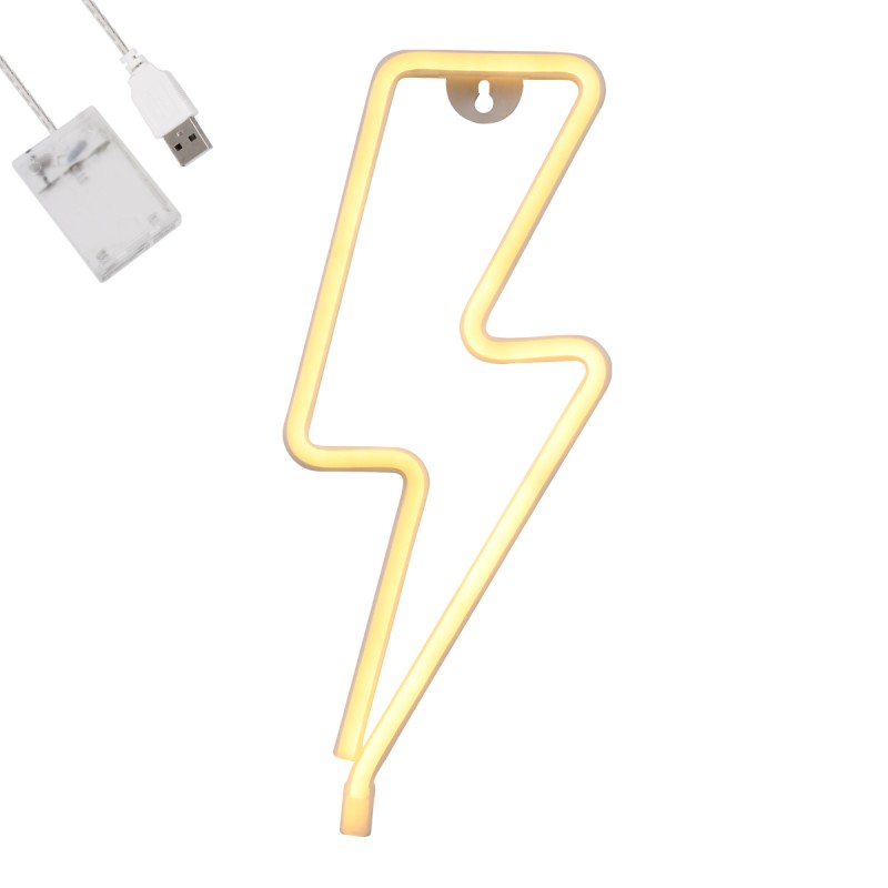 GloboStar® 78590 Φωτιστικό Ταμπέλα Φωτεινή Επιγραφή NEON LED Σήμανσης LIGHT STRIKE 5W με Καλώδιο Τροφοδοσίας USB - Μπαταρίας 3xAAA (Δεν Περιλαμβάνονται) - Θερμό Λευκό 2700K GloboStar® 78590 Φωτιστικό Ταμπέλα Φωτεινή Επιγραφή NEON LED Σήμανσης LIGHT STRIKE 5W με Καλώδιο Τροφοδοσίας USB - Μπαταρίας 3xAAA (Δεν Περιλαμβάνονται) - Θερμό Λευκό 2700K