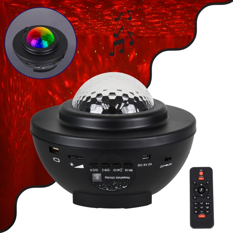 GloboStar® 85817 Μαύρο Επιτραπέζιο Διακοσμητικό Φωτιστικό Ειδικών Εφε NIGHT GALAXY WORLD 3D LED 10W DC 5V 2200mAh Επαναφορτιζόμενο με Bluetooth Speaker - Sound Activated - Καλώδιο Τροφοδοσίας USB και Ασύρματο Χειριστήριο RF 2.4Ghz Πολύχρωμo RGBW Dimmable GloboStar® 85817 Μαύρο Επιτραπέζιο Διακοσμητικό Φωτιστικό Ειδικών Εφε NIGHT GALAXY WORLD 3D LED 10W DC 5V 2200mAh Επαναφορτιζόμενο με Bluetooth Speaker - Sound Activated - Καλώδιο Τροφοδοσίας USB και Ασύρματο Χειριστήριο RF 2.4Ghz Πολύχρωμo RGBW Dimmable