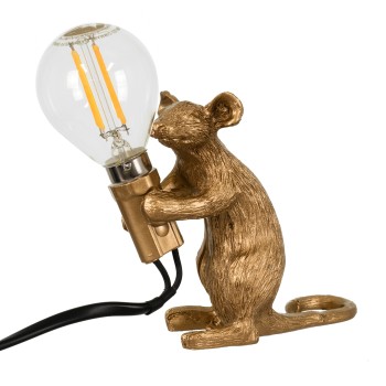GloboStar® MOUSE 00680 Vintage Επιτραπέζιο Φωτιστικό Πορτατίφ Μονόφωτο 1 x E12 IP20 Χρυσό Πλαστικό - Μ12 x Π4 x Υ10cm GloboStar® MOUSE 00680 Vintage Επιτραπέζιο Φωτιστικό Πορτατίφ Μονόφωτο 1 x E12 IP20 Χρυσό Πλαστικό - Μ12 x Π4 x Υ10cm
