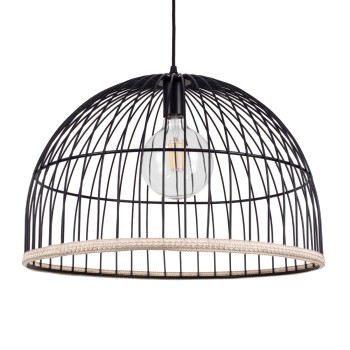 GLOBOSTAR® NEVIS 00681 Μοντέρνο Κρεμαστό Φωτιστικό Οροφής με Ντουί 1 x E27 AC 220-240V IP20 - Μαύρο & Μπεζ - Μ49 x Π49 x Υ34.5cm GLOBOSTAR® NEVIS 00681 Μοντέρνο Κρεμαστό Φωτιστικό Οροφής με Ντουί 1 x E27 AC 220-240V IP20 - Μαύρο & Μπεζ - Μ49 x Π49 x Υ34.5cm