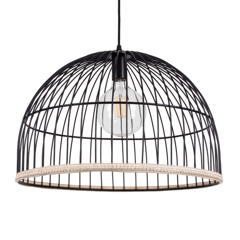 GLOBOSTAR® NEVIS 00681 Μοντέρνο Κρεμαστό Φωτιστικό Οροφής με Ντουί 1 x E27 AC 220-240V IP20 - Μαύρο & Μπεζ - Μ49 x Π49 x Υ34.5cm GLOBOSTAR® NEVIS 00681 Μοντέρνο Κρεμαστό Φωτιστικό Οροφής με Ντουί 1 x E27 AC 220-240V IP20 - Μαύρο & Μπεζ - Μ49 x Π49 x Υ34.5cm