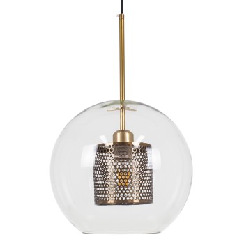 GLOBOSTAR® AVERY 00740 Μοντέρνο Κρεμαστό Φωτιστικό Οροφής με Ντουί 1 x E27 AC 220-240V IP20 - Διάφανο & Χρυσό - Μ30 x Π30 x Υ48cm GLOBOSTAR® AVERY 00740 Μοντέρνο Κρεμαστό Φωτιστικό Οροφής με Ντουί 1 x E27 AC 220-240V IP20 - Διάφανο & Χρυσό - Μ30 x Π30 x Υ48cm
