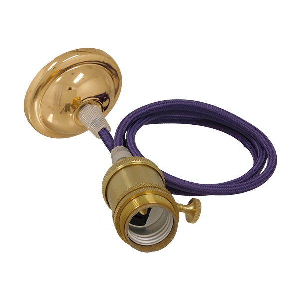 GLOBOSTAR® SUSPENS 115103 Vintage Κρεμαστό Φωτιστικό Οροφής με Ντουί 1 x E27 AC 220-240V IP20 - Χρυσό & Μωβ - Μ6.7 x Π6.7 x Y94.3cm GLOBOSTAR® SUSPENS 115103 Vintage Κρεμαστό Φωτιστικό Οροφής με Ντουί 1 x E27 AC 220-240V IP20 - Χρυσό & Μωβ - Μ6.7 x Π6.7 x Y94.3cm