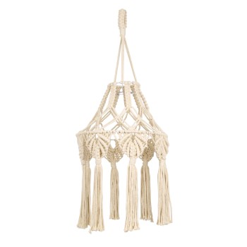 GloboStar® 36201 MOROCCO Boho Καπέλο Φωτιστικού- Μακραμέ Πλεκτό Χειροποίητο Μπεζ Βαμβακερό Νήμα - Μ30 x Π30  x Υ70cm GloboStar® 36201 MOROCCO Boho Καπέλο Φωτιστικού- Μακραμέ Πλεκτό Χειροποίητο Μπεζ Βαμβακερό Νήμα - Μ30 x Π30  x Υ70cm
