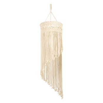 GloboStar® 36203 TUNISIA Boho Καπέλο Φωτιστικού- Μακραμέ Πλεκτό Χειροποίητο Μπεζ Βαμβακερό Νήμα - Μ30 x Π30  x Υ120cm GloboStar® 36203 TUNISIA Boho Καπέλο Φωτιστικού- Μακραμέ Πλεκτό Χειροποίητο Μπεζ Βαμβακερό Νήμα - Μ30 x Π30  x Υ120cm