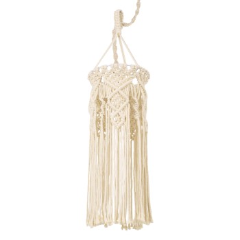 GLOBOSTAR® BAHRI 36211 Boho Κρεμαστό Φωτιστικό Οροφής με Ντουί 1 x E27 AC 220-240V IP20 - Μπεζ - Μ20 x Π20 x Υ65cm GLOBOSTAR® BAHRI 36211 Boho Κρεμαστό Φωτιστικό Οροφής με Ντουί 1 x E27 AC 220-240V IP20 - Μπεζ - Μ20 x Π20 x Υ65cm
