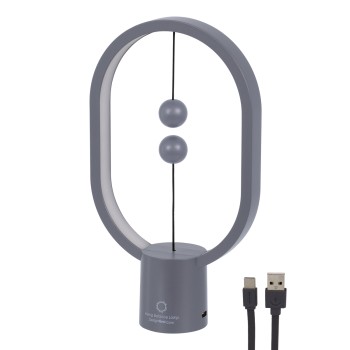 GloboStar® 76545 Επιτραπέζιο Φωτιστικό Πορτατίφ LED 15W 1500lm 360° DC 5V IP20 Θερμό Λευκό 2700K Γκρι & Λευκό Πλαστικό - Μ14 x Π5.5 x Υ24.8cm - 2 Xρόνια Εγγύηση GloboStar® 76545 Επιτραπέζιο Φωτιστικό Πορτατίφ LED 15W 1500lm 360° DC 5V IP20 Θερμό Λευκό 2700K Γκρι & Λευκό Πλαστικό - Μ14 x Π5.5 x Υ24.8cm - 2 Xρόνια Εγγύηση