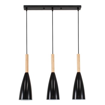 GLOBOSTAR® DILLON 00630 Μοντέρνο Κρεμαστό Φωτιστικό Οροφής με Ντουί 3 x E27 AC 220-240V IP20 - Μαύρο & Μπεζ - Μ54 x Π14 x Υ130cm GLOBOSTAR® DILLON 00630 Μοντέρνο Κρεμαστό Φωτιστικό Οροφής με Ντουί 3 x E27 AC 220-240V IP20 - Μαύρο & Μπεζ - Μ54 x Π14 x Υ130cm
