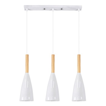 GLOBOSTAR® DILLON 00631 Μοντέρνο Κρεμαστό Φωτιστικό Οροφής με Ντουί 3 x E27 AC 220-240V IP20 - Λευκό & Μπεζ - Μ54 x Π14 x Υ130cm GLOBOSTAR® DILLON 00631 Μοντέρνο Κρεμαστό Φωτιστικό Οροφής με Ντουί 3 x E27 AC 220-240V IP20 - Λευκό & Μπεζ - Μ54 x Π14 x Υ130cm