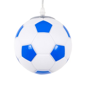 GLOBOSTAR® FOOTBALL 00644 Παιδικό Κρεμαστό Φωτιστικό Οροφής με Ντουί 1 x E27 AC 220-240V IP20 - Λευκό & Μπλε - Μ15 x Π15 x Y18cm GLOBOSTAR® FOOTBALL 00644 Παιδικό Κρεμαστό Φωτιστικό Οροφής με Ντουί 1 x E27 AC 220-240V IP20 - Λευκό & Μπλε - Μ15 x Π15 x Y18cm
