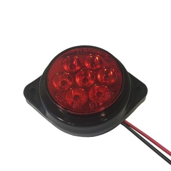 GloboStar® 115412 Πλευρικά Φώτα Όγκου Φορτηγών FLAT BULLET LED 7 SMD DC 24V Αδιάβροχο IP66 Κόκκινο GloboStar® 115412 Πλευρικά Φώτα Όγκου Φορτηγών FLAT BULLET LED 7 SMD DC 24V Αδιάβροχο IP66 Κόκκινο