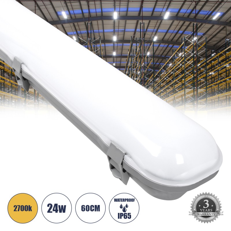GloboStar® 60172 LED Γραμμικό Βιομηχανικό Φωτιστικό Tri-Proof 60cm 24W 2690lm 120° AC 220-240V Αδιάβροχο IP65 Μ60 x Π10.5 x Υ8cm Θερμό Λευκό 2700K - 3 Χρόνια Εγγύηση GloboStar® 60172 LED Γραμμικό Βιομηχανικό Φωτιστικό Tri-Proof 60cm 24W 2690lm 120° AC 220-240V Αδιάβροχο IP65 Μ60 x Π10.5 x Υ8cm Θερμό Λευκό 2700K - 3 Χρόνια Εγγύηση