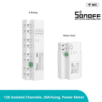 GloboStar® 80056 SONOFF SPM-4RELAY - Wi-Fi Smart Stackable Power Meter GloboStar® 80056 SONOFF SPM-4RELAY - Wi-Fi Smart Stackable Power Meter