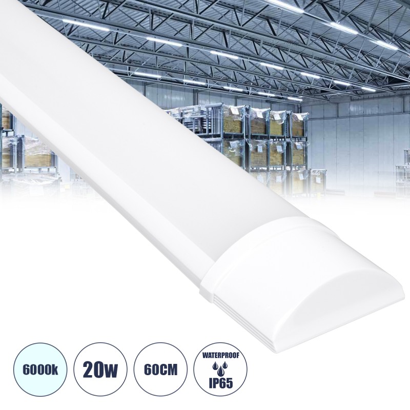 GloboStar® 60155 LED Γραμμικό Βιομηχανικό Φωτιστικό Tri-Proof 60cm 20W 1886lm 120° AC 220-240V Αδιάβροχο IP65 Μ60 x Π7.5 x Υ2.5cm Ψυχρό Λευκό 6000K - 2 Χρόνια Εγγύηση GloboStar® 60155 LED Γραμμικό Βιομηχανικό Φωτιστικό Tri-Proof 60cm 20W 1886lm 120° AC 220-240V Αδιάβροχο IP65 Μ60 x Π7.5 x Υ2.5cm Ψυχρό Λευκό 6000K - 2 Χρόνια Εγγύηση