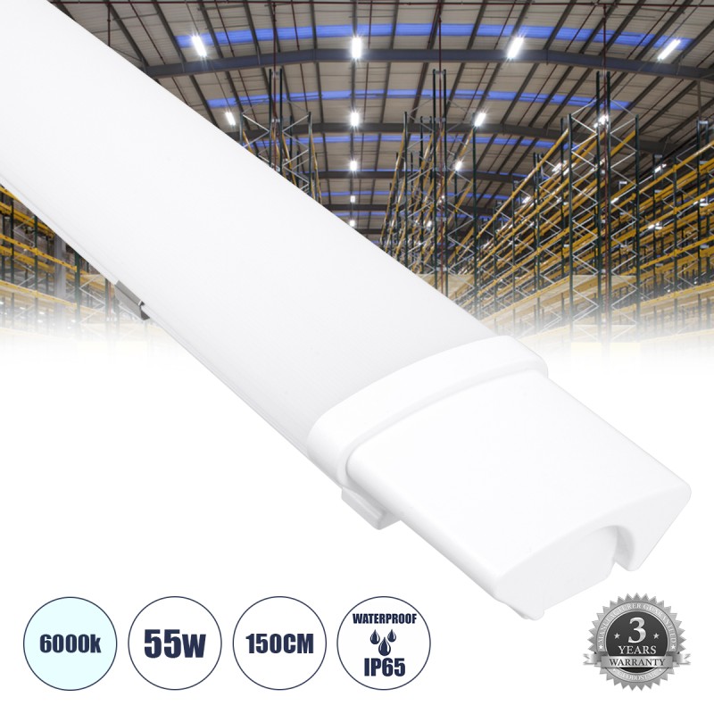 GLOBOSTAR® BIOMI 60167 Γραμμικό Βιομηχανικό Φωτιστικό Tri-Proof LED 55W 6224lm 120° AC 220-240V Αδιάβροχο IP65 Ψυχρό Λευκό 6000K - Lumileds SMD Chip - Μ150 x Π6 x Υ4cm - 3 Χρόνια Εγγύηση GLOBOSTAR® BIOMI 60167 Γραμμικό Βιομηχανικό Φωτιστικό Tri-Proof LED 55W 6224lm 120° AC 220-240V Αδιάβροχο IP65 Ψυχρό Λευκό 6000K - Lumileds SMD Chip - Μ150 x Π6 x Υ4cm - 3 Χρόνια Εγγύηση