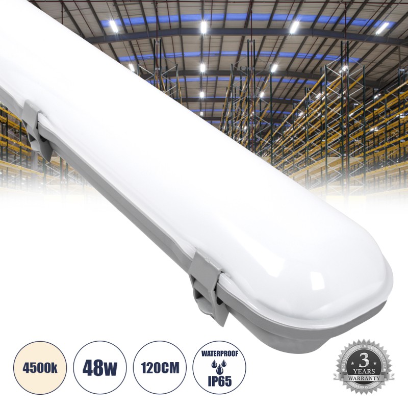GloboStar® 60174 LED Γραμμικό Βιομηχανικό Φωτιστικό Tri-Proof 120cm 48W 5522lm 120° AC 220-240V Αδιάβροχο IP65 Μ120 x Π10,5 x Υ8cm Φυσικό Λευκό 4500K - 3 Χρόνια Εγγύηση GloboStar® 60174 LED Γραμμικό Βιομηχανικό Φωτιστικό Tri-Proof 120cm 48W 5522lm 120° AC 220-240V Αδιάβροχο IP65 Μ120 x Π10,5 x Υ8cm Φυσικό Λευκό 4500K - 3 Χρόνια Εγγύηση