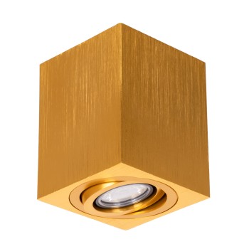 GLOBOSTAR® AKIRA 60624 Κινούμενο Φωτιστικό Downlight Σποτ με Ντουί 1 x GU10 AC 220-240V IP44 - Χρυσό Βούρτσας - Μ8 x Π8 x Υ10cm GLOBOSTAR® AKIRA 60624 Κινούμενο Φωτιστικό Downlight Σποτ με Ντουί 1 x GU10 AC 220-240V IP44 - Χρυσό Βούρτσας - Μ8 x Π8 x Υ10cm