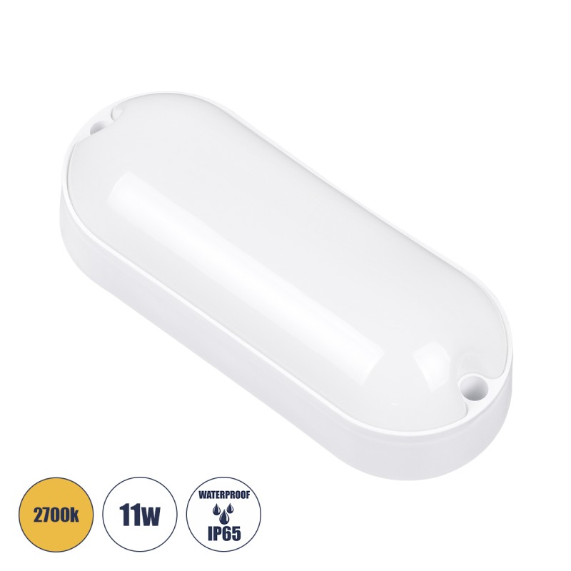 GLOBOSTAR® HOMIE 61002 Φωτιστικό Καραβοχελώνα Τοίχου - Απλίκα LED 11W 918lm 180° AC 220-240V Αδιάβροχο IP54 Θερμό Λευκό 2700K - Lumileds SMD Chip - Λευκό Γαλακτερό - Μ17 x Π7 x Υ4.5cm - 3 Χρόνια Εγγύηση GLOBOSTAR® HOMIE 61002 Φωτιστικό Καραβοχελώνα Τοίχου - Απλίκα LED 11W 918lm 180° AC 220-240V Αδιάβροχο IP54 Θερμό Λευκό 2700K - Lumileds SMD Chip - Λευκό Γαλακτερό - Μ17 x Π7 x Υ4.5cm - 3 Χρόνια Εγγύηση