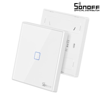 GloboStar® 80065 SONOFF T2EU1C-RF - 433MHz Wireless Smart Wall Touch Button Switch 1 Way - RF Series GloboStar® 80065 SONOFF T2EU1C-RF - 433MHz Wireless Smart Wall Touch Button Switch 1 Way - RF Series