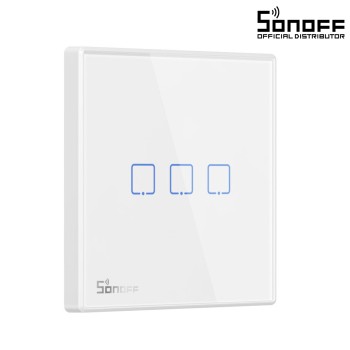 GloboStar® 80067 SONOFF T2EU3C-RF - 433MHz Wireless Smart Wall Touch Button Switch 3 Way - RF Series GloboStar® 80067 SONOFF T2EU3C-RF - 433MHz Wireless Smart Wall Touch Button Switch 3 Way - RF Series