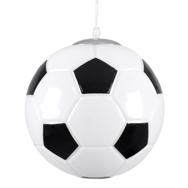 GLOBOSTAR® FOOTBALL 00647 Παιδικό Κρεμαστό Φωτιστικό Οροφής με Ντουί 1 x E27 AC 220-240V IP20 - Λευκό & Μαύρο - Μ25 x Π25 x Υ25cm GLOBOSTAR® FOOTBALL 00647 Παιδικό Κρεμαστό Φωτιστικό Οροφής με Ντουί 1 x E27 AC 220-240V IP20 - Λευκό & Μαύρο - Μ25 x Π25 x Υ25cm