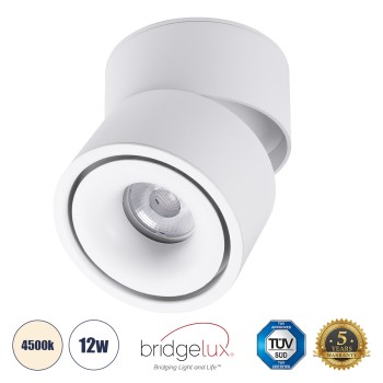 GLOBOSTAR® OMEGA-S 60298 Κινούμενο Downlight Σποτ LED 12W 1560lm 36° AC 220-240V IP20 Φυσικό Λευκό 4500K - Bridgelux COB Chip & TÜV SÜD Driver - Λευκό Ματ - Μ10 x Π10 x Υ10.5cm - 5 Χρόνια Εγγύηση GLOBOSTAR® OMEGA-S 60298 Κινούμενο Downlight Σποτ LED 12W 1560lm 36° AC 220-240V IP20 Φυσικό Λευκό 4500K - Bridgelux COB Chip & TÜV SÜD Driver - Λευκό Ματ - Μ10 x Π10 x Υ10.5cm - 5 Χρόνια Εγγύηση