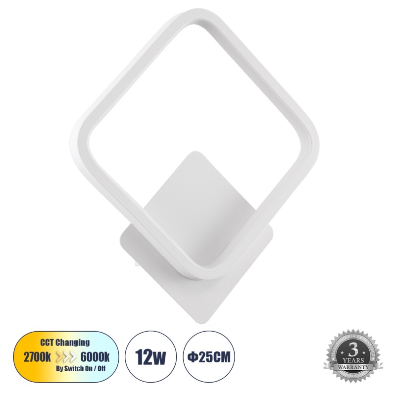GLOBOSTAR® LENA 61080 Μοντέρνο Φωτιστικό Τοίχου - Απλίκα LED 12W 1440lm 300° AC 220-240V IP20 Ρυθμιζόμενο Λευκό CCT με On/Off 2700K/4500K/6000K - Lumileds SMD Chip - Λευκό Ματ - Μ25 x Π5.5 x Υ29.5cm - 3 Χρόνια Εγγύηση GLOBOSTAR® LENA 61080 Μοντέρνο Φωτιστικό Τοίχου - Απλίκα LED 12W 1440lm 300° AC 220-240V IP20 Ρυθμιζόμενο Λευκό CCT με On/Off 2700K/4500K/6000K - Lumileds SMD Chip - Λευκό Ματ - Μ25 x Π5.5 x Υ29.5cm - 3 Χρόνια Εγγύηση