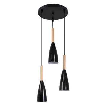 GLOBOSTAR® DILLON 00626 Μοντέρνο Κρεμαστό Φωτιστικό Οροφής με Ντουί 3 x E27 AC 220-240V IP20 - Μαύρο & Μπεζ - Μ26 x Π26 x Υ130cm GLOBOSTAR® DILLON 00626 Μοντέρνο Κρεμαστό Φωτιστικό Οροφής με Ντουί 3 x E27 AC 220-240V IP20 - Μαύρο & Μπεζ - Μ26 x Π26 x Υ130cm