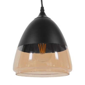 GLOBOSTAR® OLIVER 10001231 Vintage Κρεμαστό Φωτιστικό Οροφής με Ντουί 1 x E27 AC 220-240V IP20 - Μαύρο & Μελί - Μ20 x Π20 x Υ21cm GLOBOSTAR® OLIVER 10001231 Vintage Κρεμαστό Φωτιστικό Οροφής με Ντουί 1 x E27 AC 220-240V IP20 - Μαύρο & Μελί - Μ20 x Π20 x Υ21cm