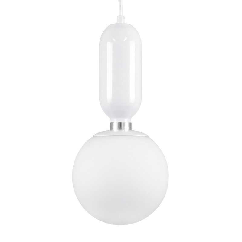 GLOBOSTAR® MAVERICK 00944 Μοντέρνο Κρεμαστό Φωτιστικό Οροφής με Ντουί 1 x E27 AC 220-240V IP20 - Λευκό - Μ15 x Π15 x Υ33cm GLOBOSTAR® MAVERICK 00944 Μοντέρνο Κρεμαστό Φωτιστικό Οροφής με Ντουί 1 x E27 AC 220-240V IP20 - Λευκό - Μ15 x Π15 x Υ33cm