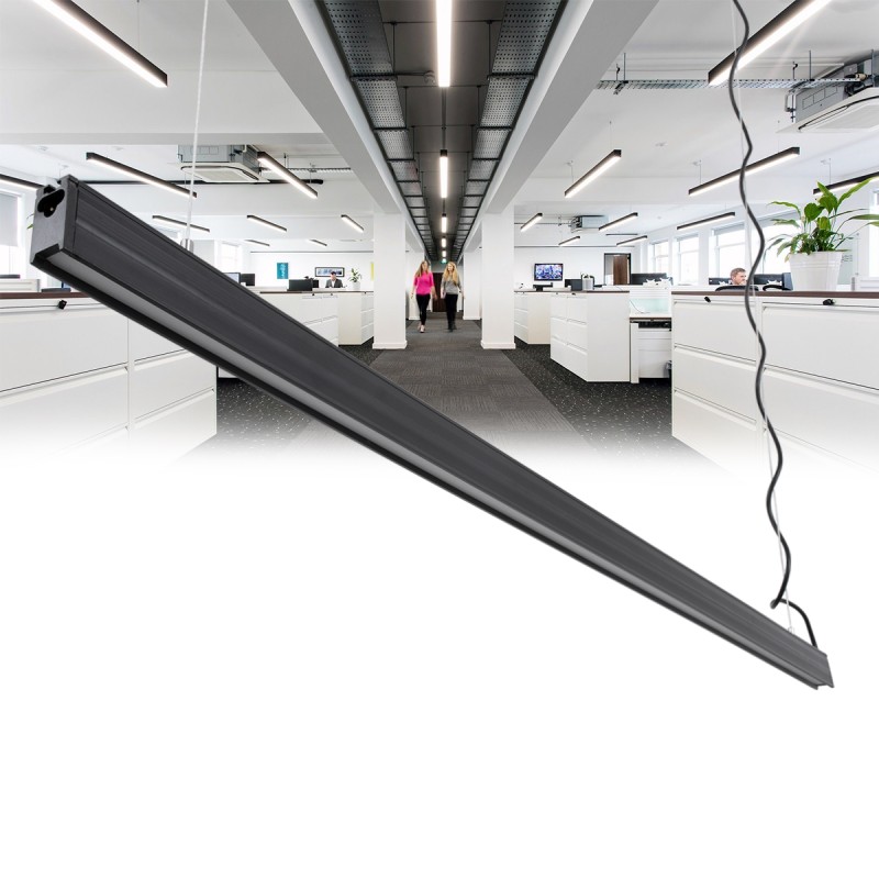 GloboStar® OFFICE 61023-P Γραμμικό Κρεμαστό Φωτιστικό Linear LED 18W 2230lm 120° AC 220-240V Μ120 x Π2 x Υ4cm Ψυχρό Λευκό 6000K - Μαύρο - 3 Years Warranty GloboStar® OFFICE 61023-P Γραμμικό Κρεμαστό Φωτιστικό Linear LED 18W 2230lm 120° AC 220-240V Μ120 x Π2 x Υ4cm Ψυχρό Λευκό 6000K - Μαύρο - 3 Years Warranty