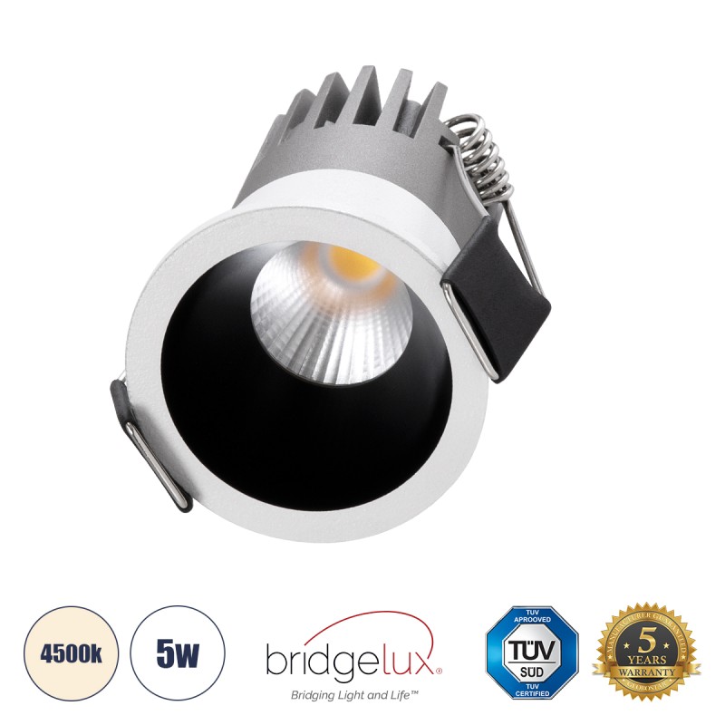 GLOBOSTAR® MICRO-S 60234 Χωνευτό Downlight Σποτ LED 5W 650lm 38° AC 220-240V IP20 Φυσικό Λευκό 4500K - Bridgelux COB Chip & TÜV SÜD Driver - Λευκό & Μαύρο Ματ - Μ4 x Π4 x Υ5.9cm / Q3.5cm - 5 Χρόνια Εγγύηση GLOBOSTAR® MICRO-S 60234 Χωνευτό Downlight Σποτ LED 5W 650lm 38° AC 220-240V IP20 Φυσικό Λευκό 4500K - Bridgelux COB Chip & TÜV SÜD Driver - Λευκό & Μαύρο Ματ - Μ4 x Π4 x Υ5.9cm / Q3.5cm - 5 Χρόνια Εγγύηση