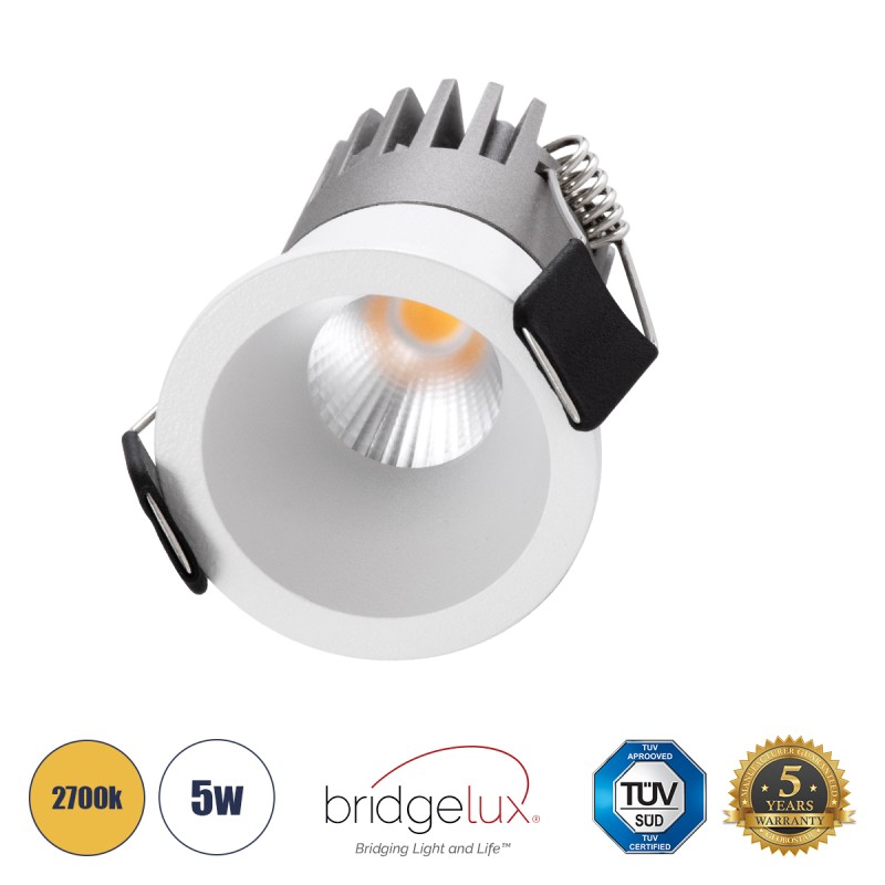 GLOBOSTAR® MICRO-S 60237 Χωνευτό Downlight Σποτ LED 5W 625lm 38° AC 220-240V IP20 Θερμό Λευκό 2700K - Bridgelux COB Chip & TÜV SÜD Driver - Λευκό Ματ - Μ4 x Π4 x Υ5.9cm / Q3.5cm - 5 Χρόνια Εγγύηση GLOBOSTAR® MICRO-S 60237 Χωνευτό Downlight Σποτ LED 5W 625lm 38° AC 220-240V IP20 Θερμό Λευκό 2700K - Bridgelux COB Chip & TÜV SÜD Driver - Λευκό Ματ - Μ4 x Π4 x Υ5.9cm / Q3.5cm - 5 Χρόνια Εγγύηση