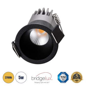 GLOBOSTAR® MICRO-S 60239 Χωνευτό Downlight Σποτ LED 5W 625lm 38° AC 220-240V IP20 Θερμό Λευκό 2700K - Bridgelux COB Chip & TÜV SÜD Driver - Μαύρο Ματ - Μ4 x Π4 x Υ5.9cm / Q3.5cm - 5 Χρόνια Εγγύηση GLOBOSTAR® MICRO-S 60239 Χωνευτό Downlight Σποτ LED 5W 625lm 38° AC 220-240V IP20 Θερμό Λευκό 2700K - Bridgelux COB Chip & TÜV SÜD Driver - Μαύρο Ματ - Μ4 x Π4 x Υ5.9cm / Q3.5cm - 5 Χρόνια Εγγύηση