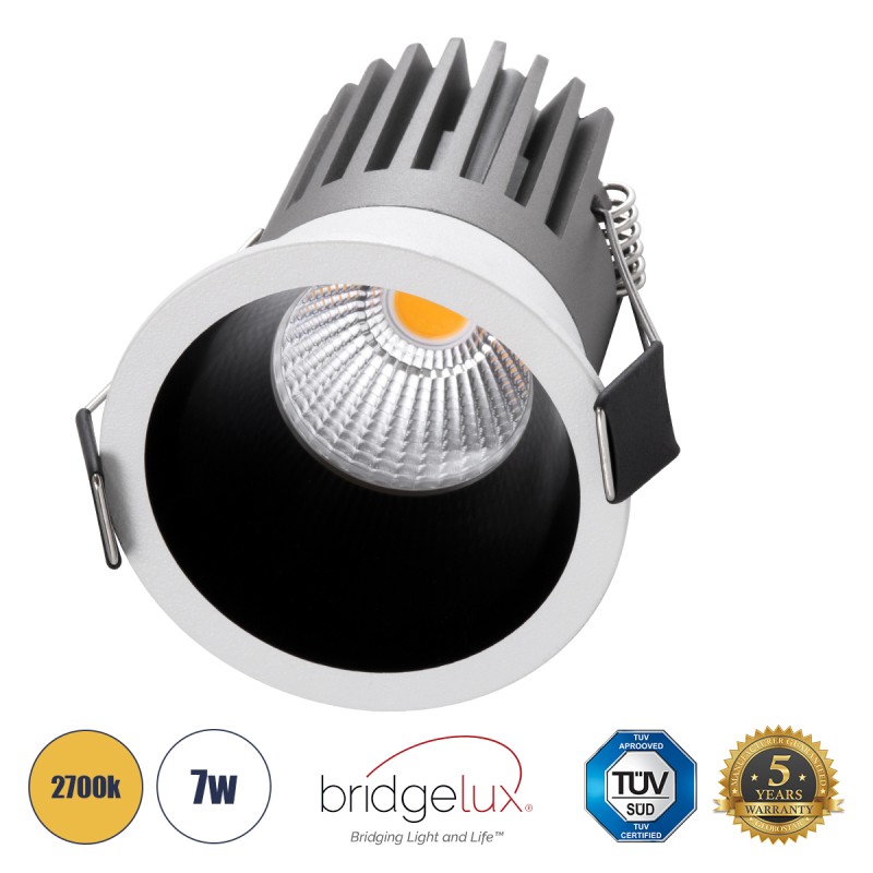 GLOBOSTAR® MICRO-B 60241 Χωνευτό Downlight Σποτ LED 7W 875lm 38° AC 220-240V IP20 Θερμό Λευκό 2700K - Bridgelux COB Chip & TÜV SÜD Driver - Λευκό & Μαύρο Ματ - Μ6 x Π6 x Υ7.8cm / Q5cm - 5 Χρόνια Εγγύηση GLOBOSTAR® MICRO-B 60241 Χωνευτό Downlight Σποτ LED 7W 875lm 38° AC 220-240V IP20 Θερμό Λευκό 2700K - Bridgelux COB Chip & TÜV SÜD Driver - Λευκό & Μαύρο Ματ - Μ6 x Π6 x Υ7.8cm / Q5cm - 5 Χρόνια Εγγύηση