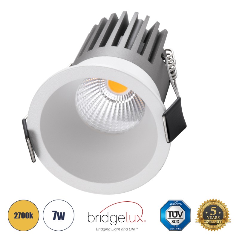 GLOBOSTAR® MICRO-B 60243 Χωνευτό Downlight Σποτ LED 7W 875lm 38° AC 220-240V IP20 Θερμό Λευκό 2700K - Bridgelux COB Chip & TÜV SÜD Driver - Λευκό Ματ - Μ6 x Π6 x Υ7.8cm / Q5cm - 5 Χρόνια Εγγύηση GLOBOSTAR® MICRO-B 60243 Χωνευτό Downlight Σποτ LED 7W 875lm 38° AC 220-240V IP20 Θερμό Λευκό 2700K - Bridgelux COB Chip & TÜV SÜD Driver - Λευκό Ματ - Μ6 x Π6 x Υ7.8cm / Q5cm - 5 Χρόνια Εγγύηση