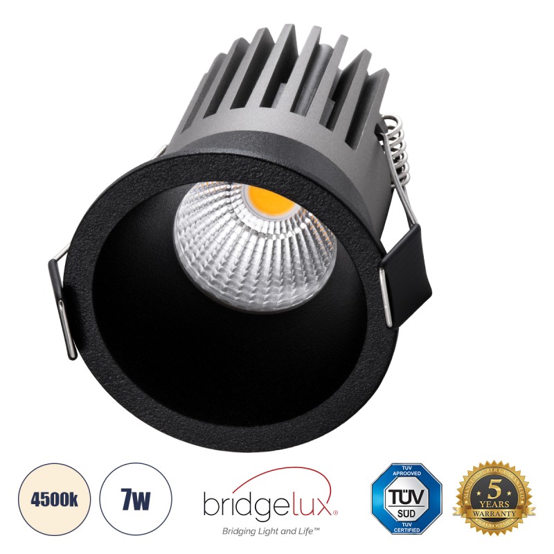 GLOBOSTAR® MICRO-B 60244 Χωνευτό Downlight Σποτ LED 7W 910lm 38° AC 220-240V IP20 Φυσικό Λευκό 4500K - Bridgelux COB Chip & TÜV SÜD Driver - Μαύρο Ματ - Μ6 x Π6 x Υ7.8cm / Q5cm - 5 Χρόνια Εγγύηση GLOBOSTAR® MICRO-B 60244 Χωνευτό Downlight Σποτ LED 7W 910lm 38° AC 220-240V IP20 Φυσικό Λευκό 4500K - Bridgelux COB Chip & TÜV SÜD Driver - Μαύρο Ματ - Μ6 x Π6 x Υ7.8cm / Q5cm - 5 Χρόνια Εγγύηση