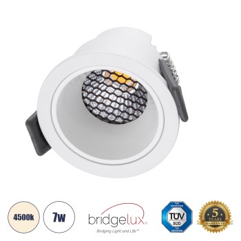 GLOBOSTAR® PLUTO-S 60248 Χωνευτό Downlight Σποτ με Honeycomb Anti Glare Reflector LED 7W 910lm 38° AC 220-240V IP20 Φυσικό Λευκό 4500K - Bridgelux COB Chip & TÜV SÜD Driver - Λευκό Ματ - Μ6.4 x Π6.4 x Υ4.9cm / Q5.5cm - 5 Χρόνια Εγγύηση GLOBOSTAR® PLUTO-S 60248 Χωνευτό Downlight Σποτ με Honeycomb Anti Glare Reflector LED 7W 910lm 38° AC 220-240V IP20 Φυσικό Λευκό 4500K - Bridgelux COB Chip & TÜV SÜD Driver - Λευκό Ματ - Μ6.4 x Π6.4 x Υ4.9cm / Q5.5cm - 5 Χρόνια Εγγύηση